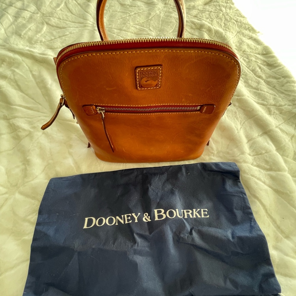 Dooeny and Burke Florentine Leather Backpack- Natural